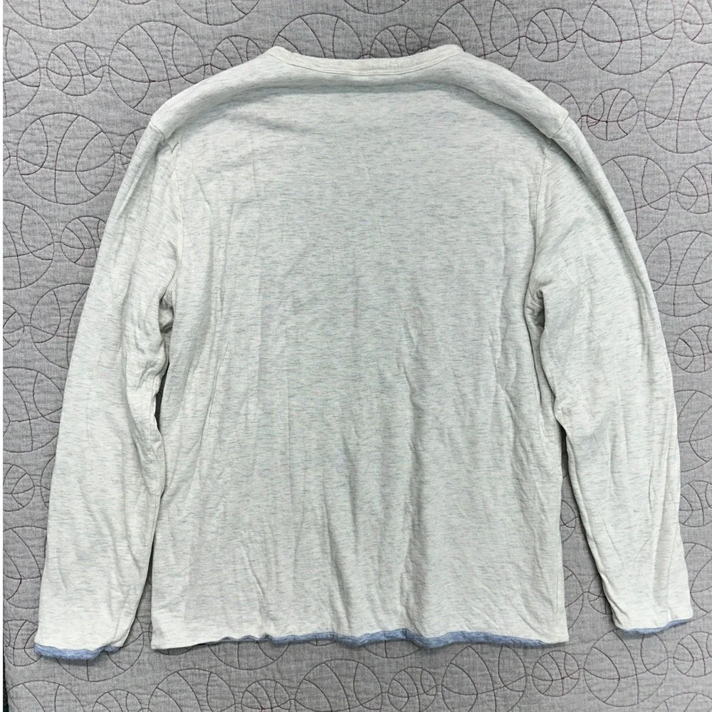Faherty Reversible Crewneck Blue Heathered Cloud / Men's Large